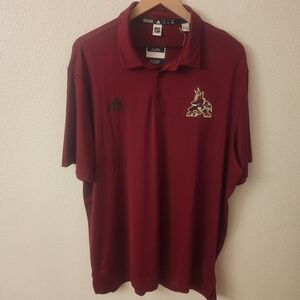 NWT Adidas NHL Phoenix Coyotes Hockey Maroon Polo Shirt Mens sz XL